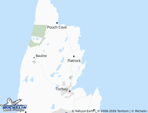 Carte MICHELIN Flatrock - ViaMichelin