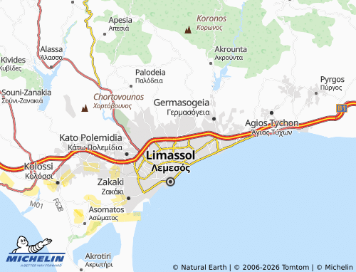 Carte MICHELIN Agios Athanasios - ViaMichelin