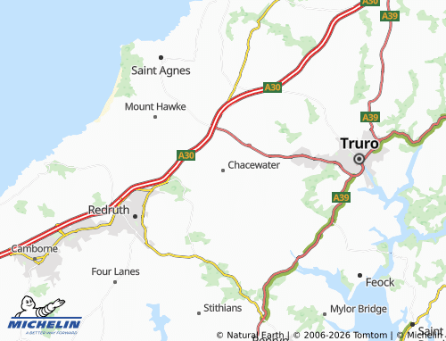 MICHELIN Chacewater map - ViaMichelin