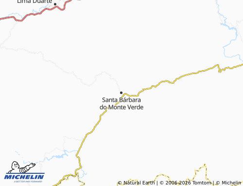 Mapa MICHELIN Santa Bárbara do Monte Verde - ViaMichelin