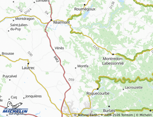 MICHELIN Les Fournials map - ViaMichelin