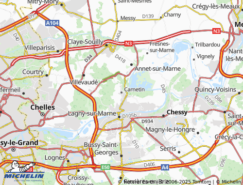 MICHELIN Carnetin map - ViaMichelin