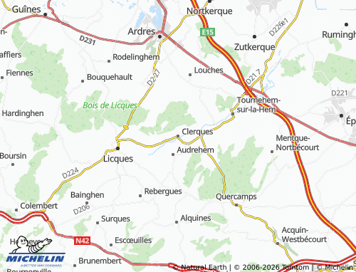 MICHELIN Clerques map - ViaMichelin