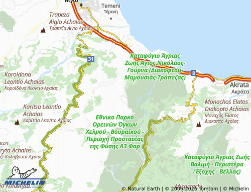 MICHELIN Mamousia map - ViaMichelin