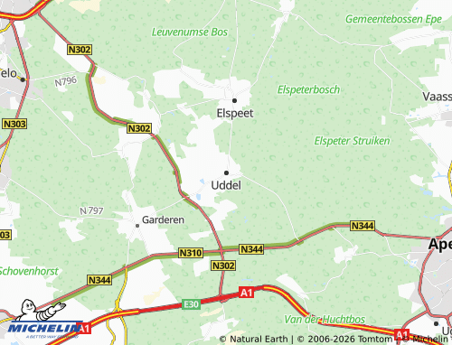 Mapa MICHELIN Uddel - ViaMichelin