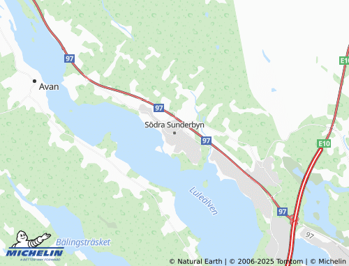 MICHELIN Södra Sunderbyn map - ViaMichelin