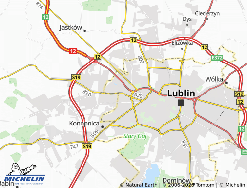 Mapa MICHELIN Szerokie - ViaMichelin