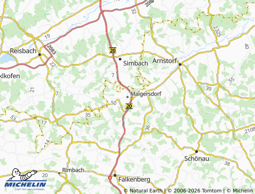 MICHELIN Malgersdorf map - ViaMichelin