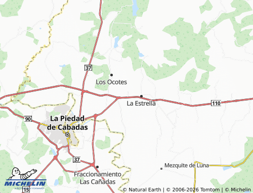 MICHELIN-Landkarte Triángulo del Potrero - ViaMichelin