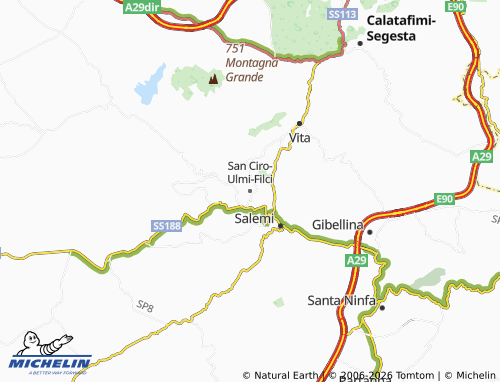 MICHELIN San Ciro-Ulmi-Filci map - ViaMichelin