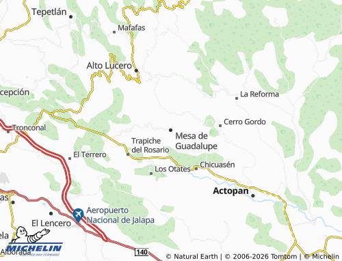Mappa MICHELIN Mesa de Guadalupe - ViaMichelin