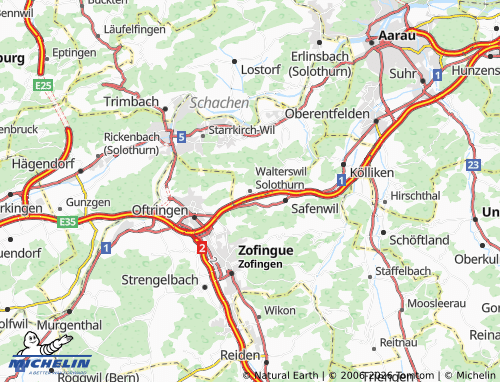 MICHELIN Walterswil Solothurn map - ViaMichelin