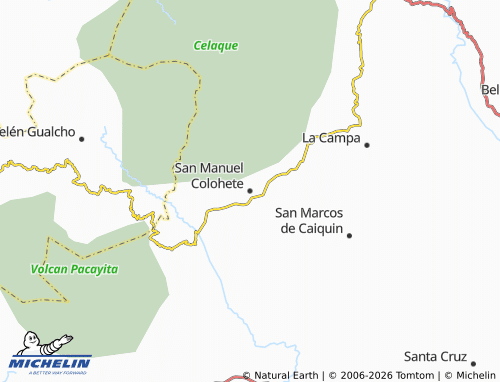 MICHELIN San Manuel Colohete map - ViaMichelin