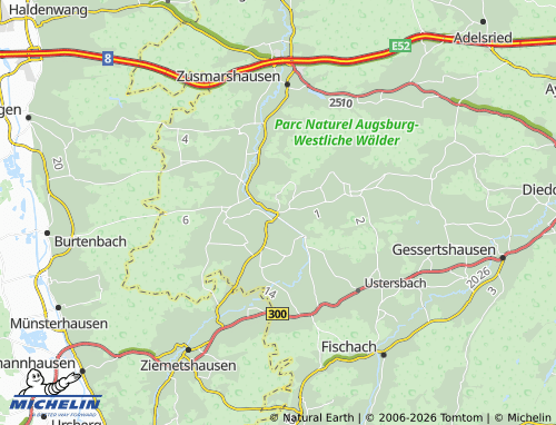 MICHELIN Dinkelscherben map - ViaMichelin
