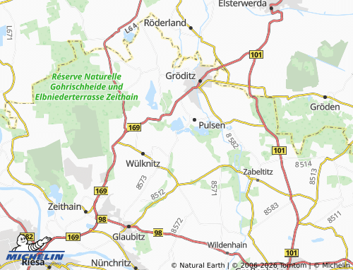 MICHELIN Koselitz map - ViaMichelin