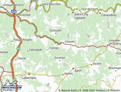 Carte MICHELIN Mas-de-Vergne - ViaMichelin