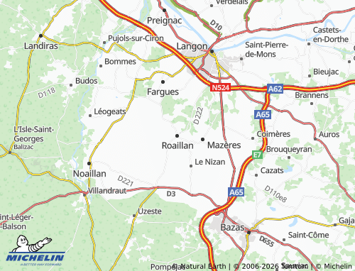 Carte MICHELIN Roaillan - ViaMichelin