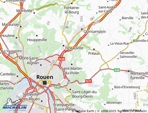 Mapa MICHELIN Fontaine-sous-Préaux - ViaMichelin