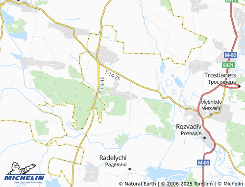 MICHELIN-Landkarte Novosilky-Oparski - ViaMichelin