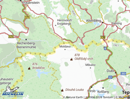 MICHELIN Moldava map - ViaMichelin
