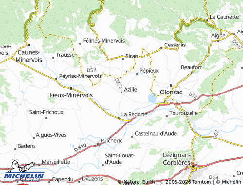 Mappa MICHELIN Azille - ViaMichelin