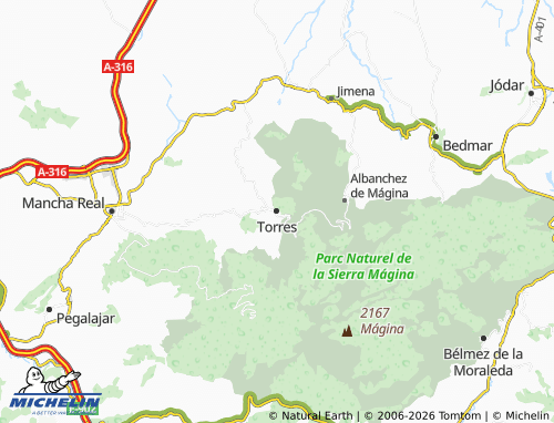 MICHELIN Torres map - ViaMichelin