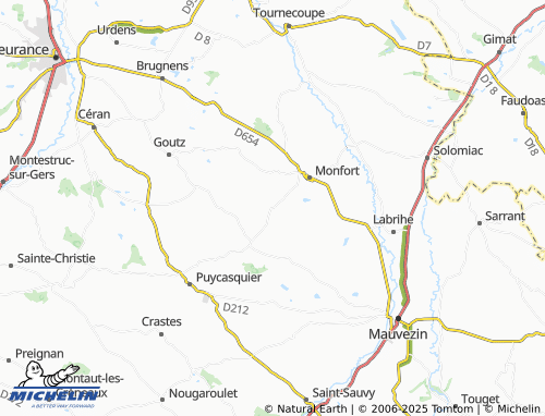 MICHELIN Sainte-Gemme map - ViaMichelin