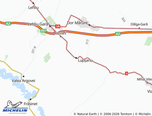 Carte MICHELIN Lupșanu - ViaMichelin