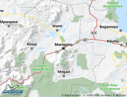Carte MICHELIN Morogoro - ViaMichelin