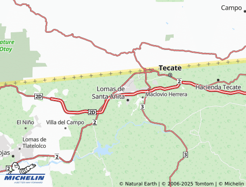 MICHELIN Colonos Obreros map - ViaMichelin