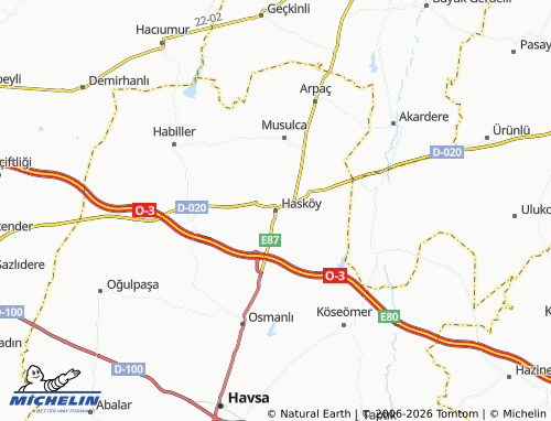 MICHELIN Hasköy map - ViaMichelin