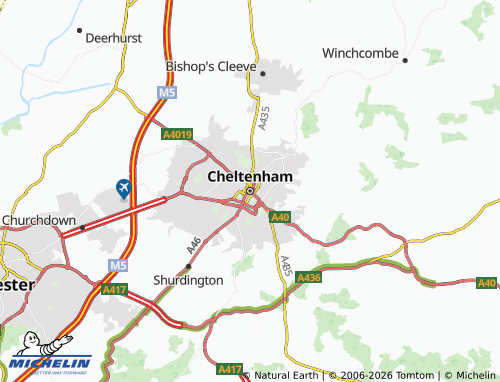 MICHELIN Cheltenham map - ViaMichelin