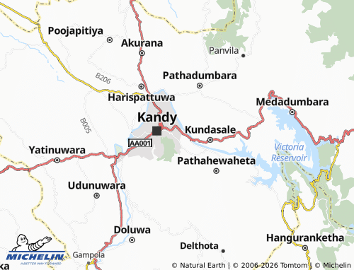 Mappa MICHELIN Ampitiya North - ViaMichelin