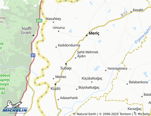 MICHELIN Şehit Mehmet Aydın map - ViaMichelin