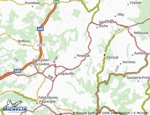 MICHELIN Perpezat map - ViaMichelin