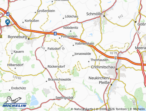 Mapa MICHELIN Jonaswalde - ViaMichelin