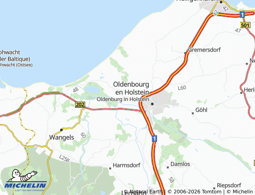 MICHELIN Dannau map - ViaMichelin