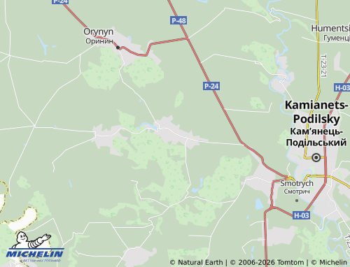 MICHELIN Kadyivtsi map - ViaMichelin