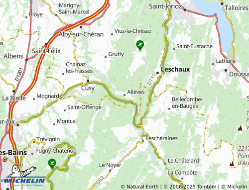 MICHELIN Allèves map - ViaMichelin
