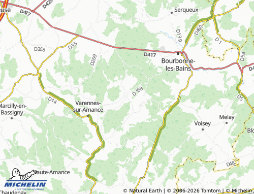 Mapa MICHELIN Coiffy-le-Bas - ViaMichelin