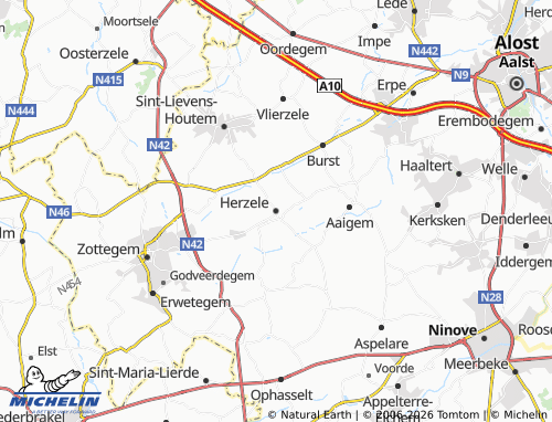 Mappa MICHELIN Herzele - ViaMichelin