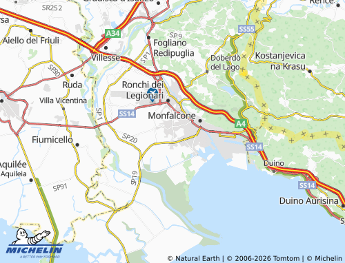 MICHELIN Staranzano map - ViaMichelin