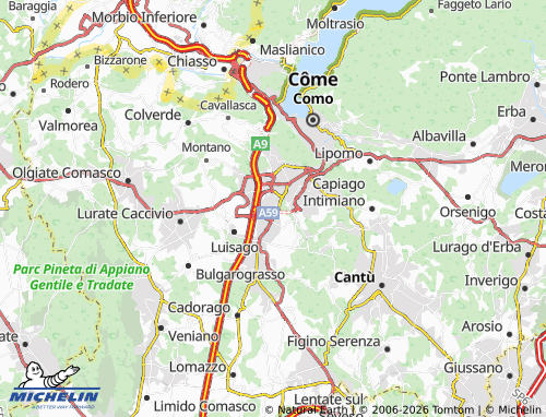 MICHELIN Grandate map - ViaMichelin