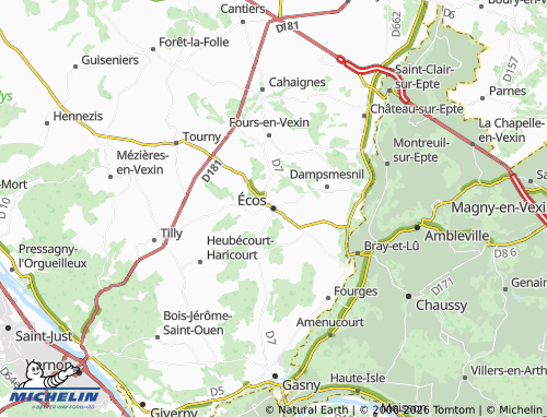 MICHELIN Écos map - ViaMichelin