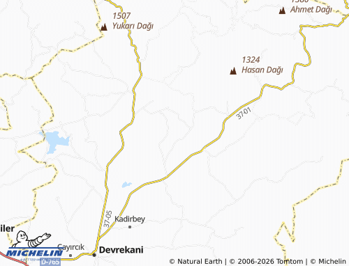 Mappa MICHELIN Yazıhisar - ViaMichelin