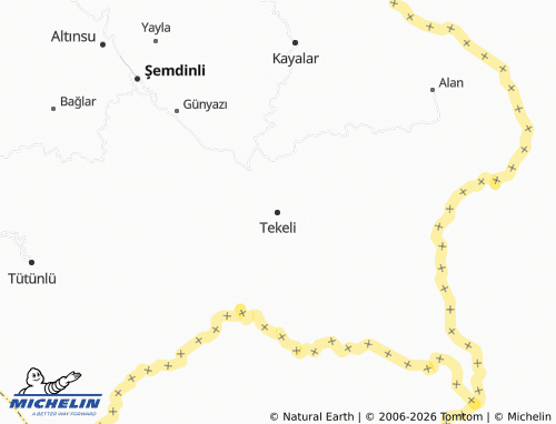 Mappa MICHELIN Tekeli - ViaMichelin