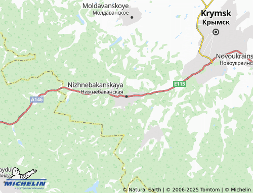 MICHELIN Nizhnebakanskaya map - ViaMichelin
