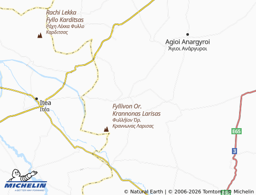MICHELIN Doxaras map - ViaMichelin