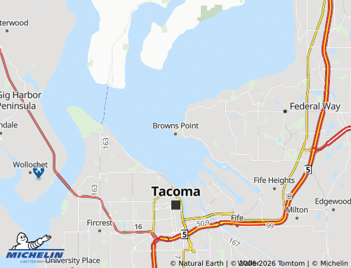 Carte MICHELIN Browns Point - ViaMichelin
