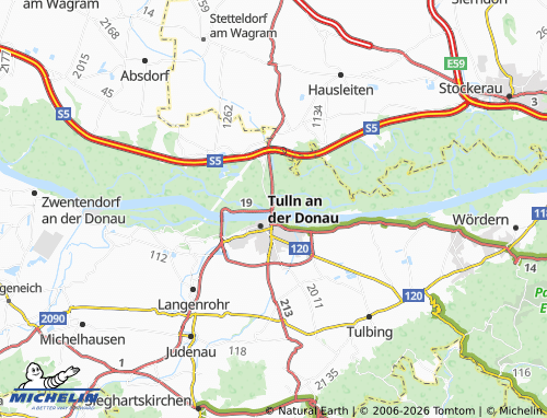 Mapa MICHELIN Tulln In der Au - ViaMichelin